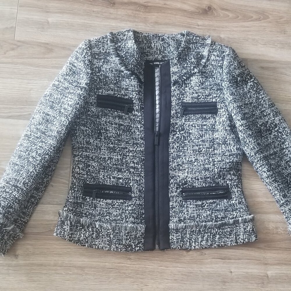 KARL LAGERFELD PARIS BOUCLE JACKET WOMEN'S SIZE S